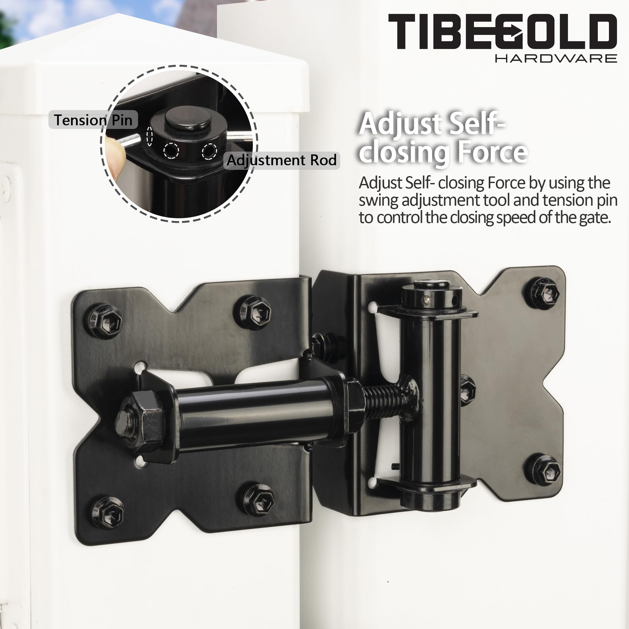 Self Closing Gate Hinges, Heavy Duty Hardware For Outdoor - View #13