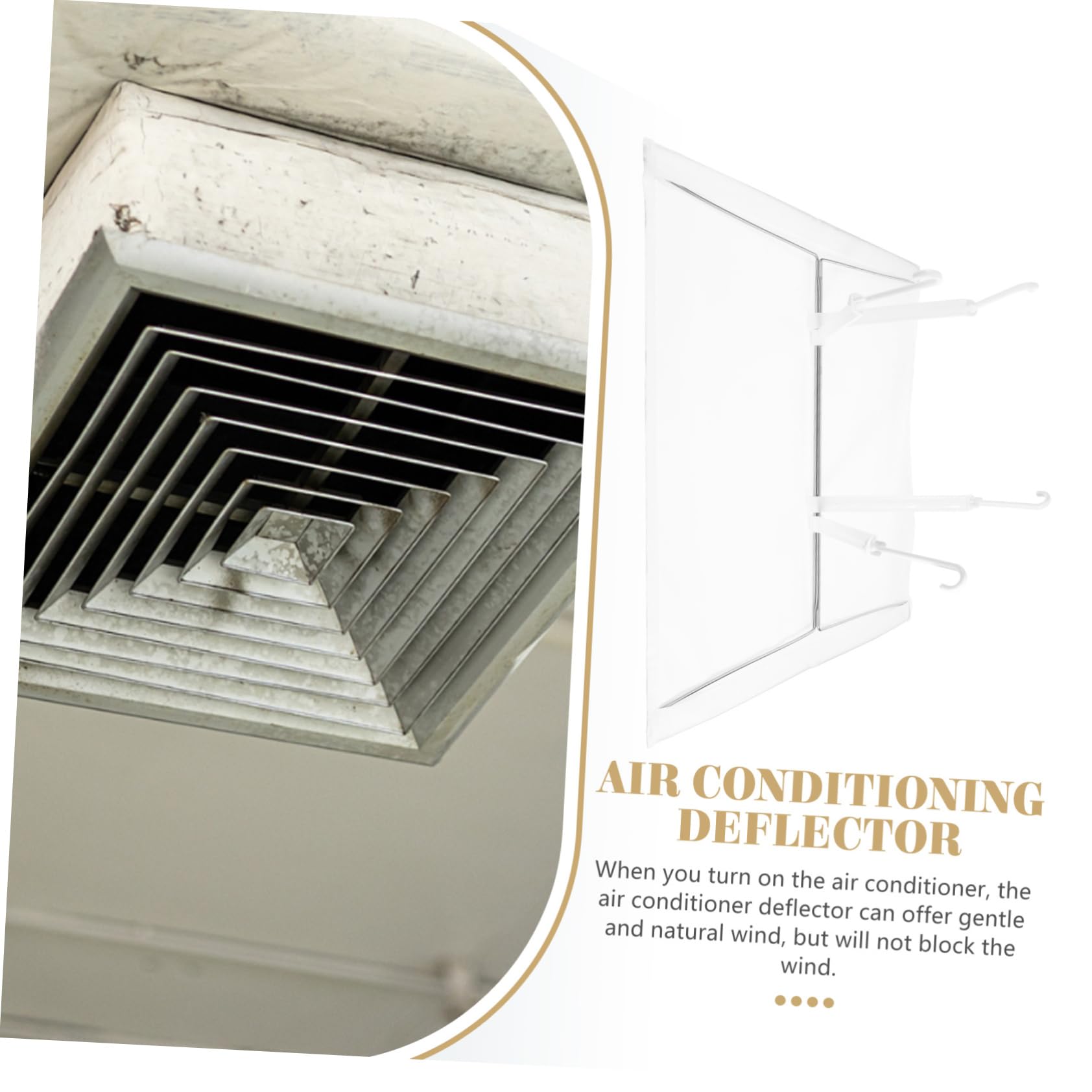 VILLCASE Deflector de Ventilación para Aire Acondicionado Cuadrado de Desviador de Viento Antisoplado para Oficina y Dormitorio Práctica y Duradera para de Techo