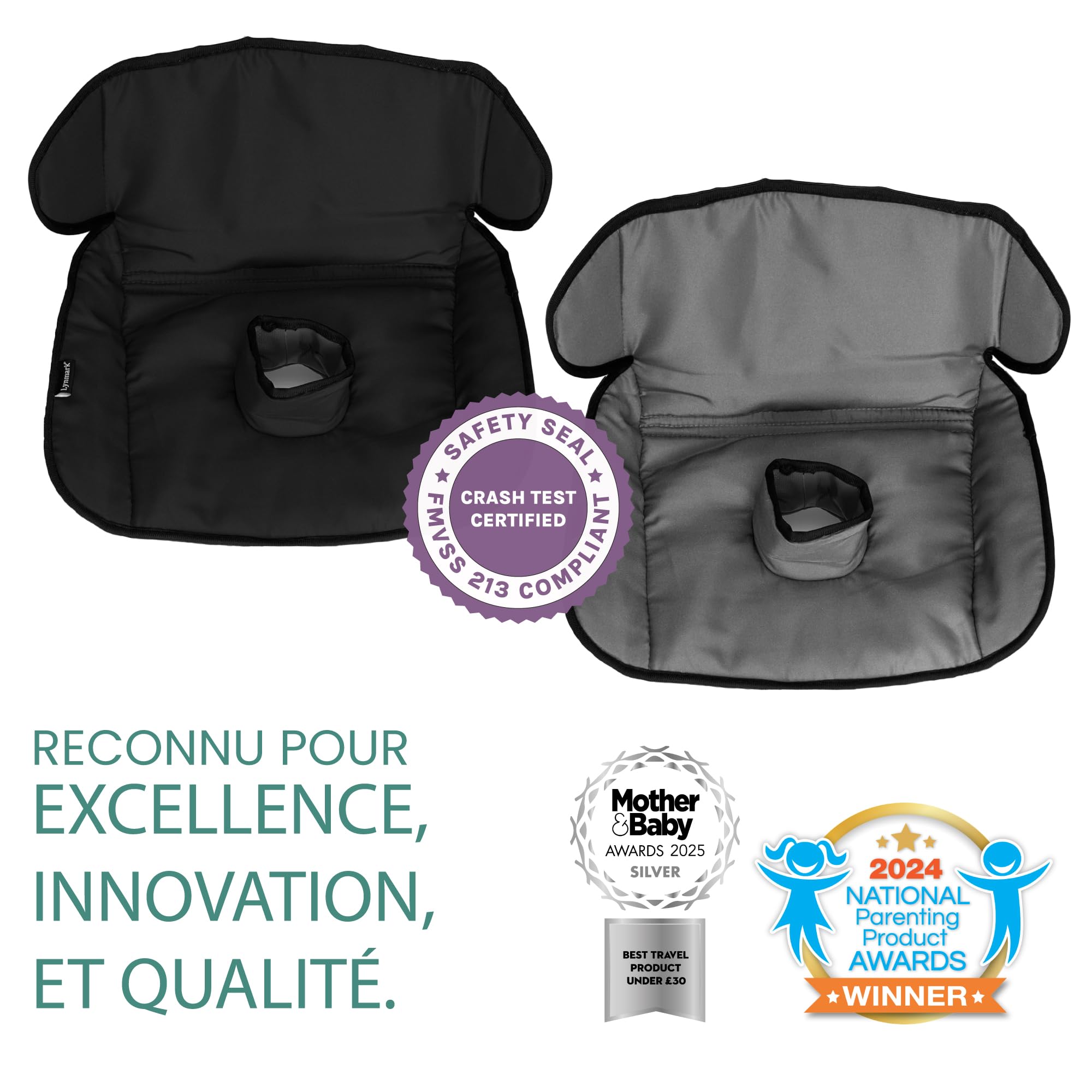Lynmark Lot de 2 housses d'apprentissage de la propreté pour siège de voiture – Tapis de protection imperméable et doux pour siège de voiture pour bébé et enfant – Doublure lavable universelle pour
