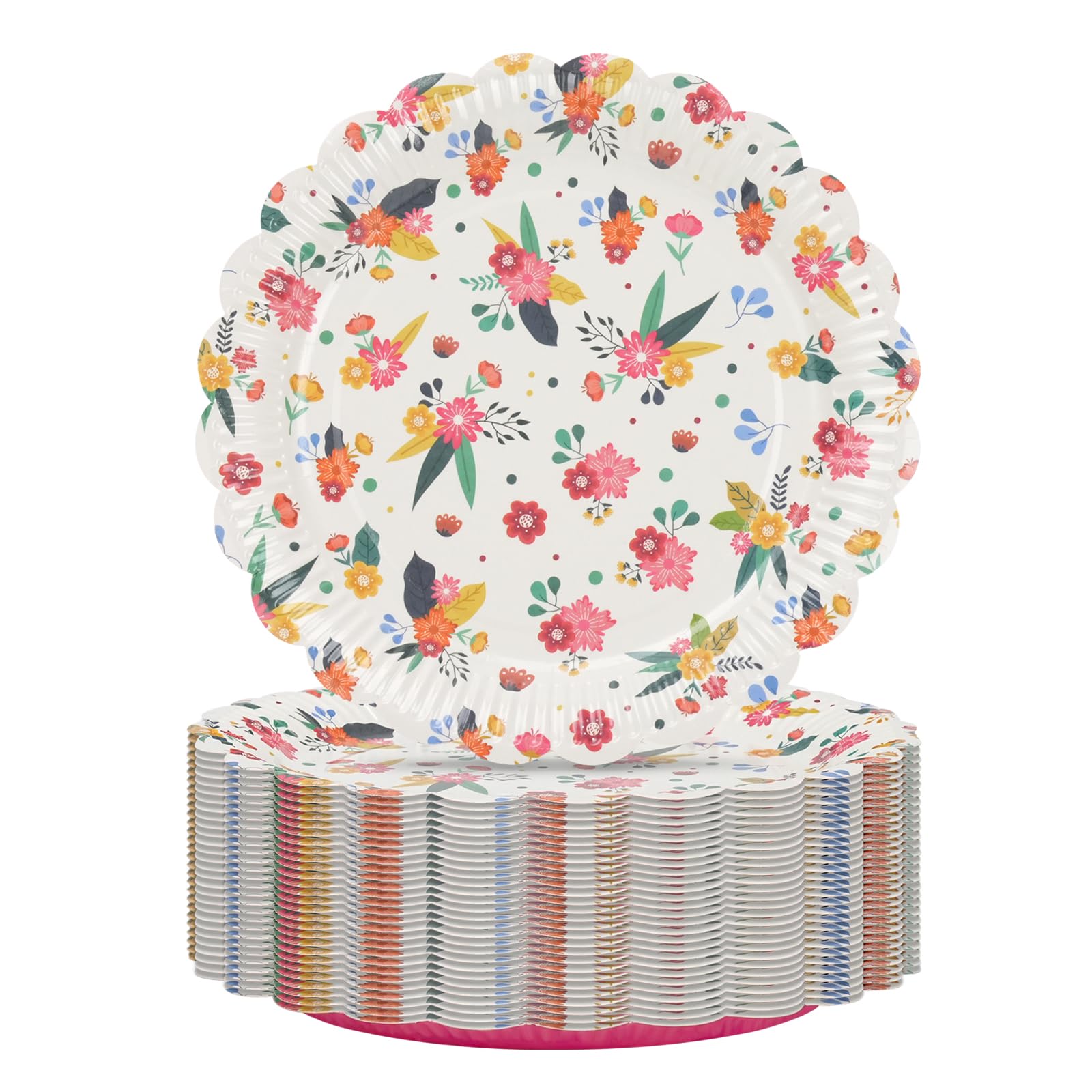 Cherypick Paper Plates 8.5 Inch, 30 Pack Disposable Round Dinner Plates