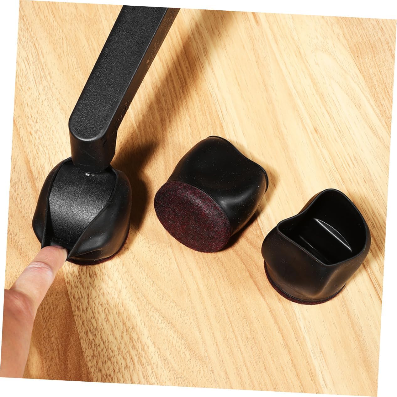 25pcs Rolling Chair Caster Wheel Covers Sturdy TPE Floor Protectors Easy Install Chair Leg Covers