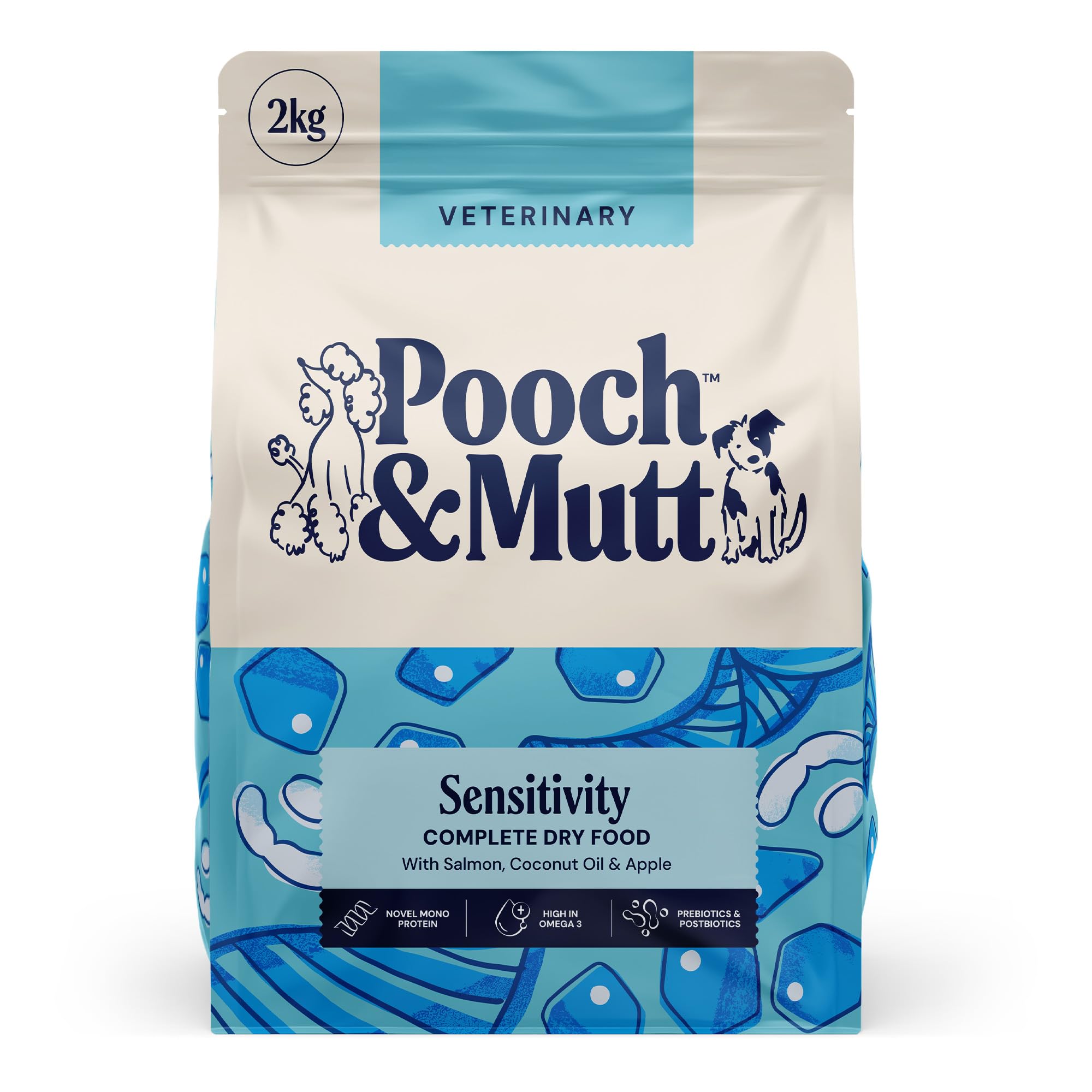 Pooch & Mutt – Sensitivity Veterinary Diet Dog Food, Grain Free Complete Dry Dog Food, to Support with Food Allergies or Intolerances 2kg