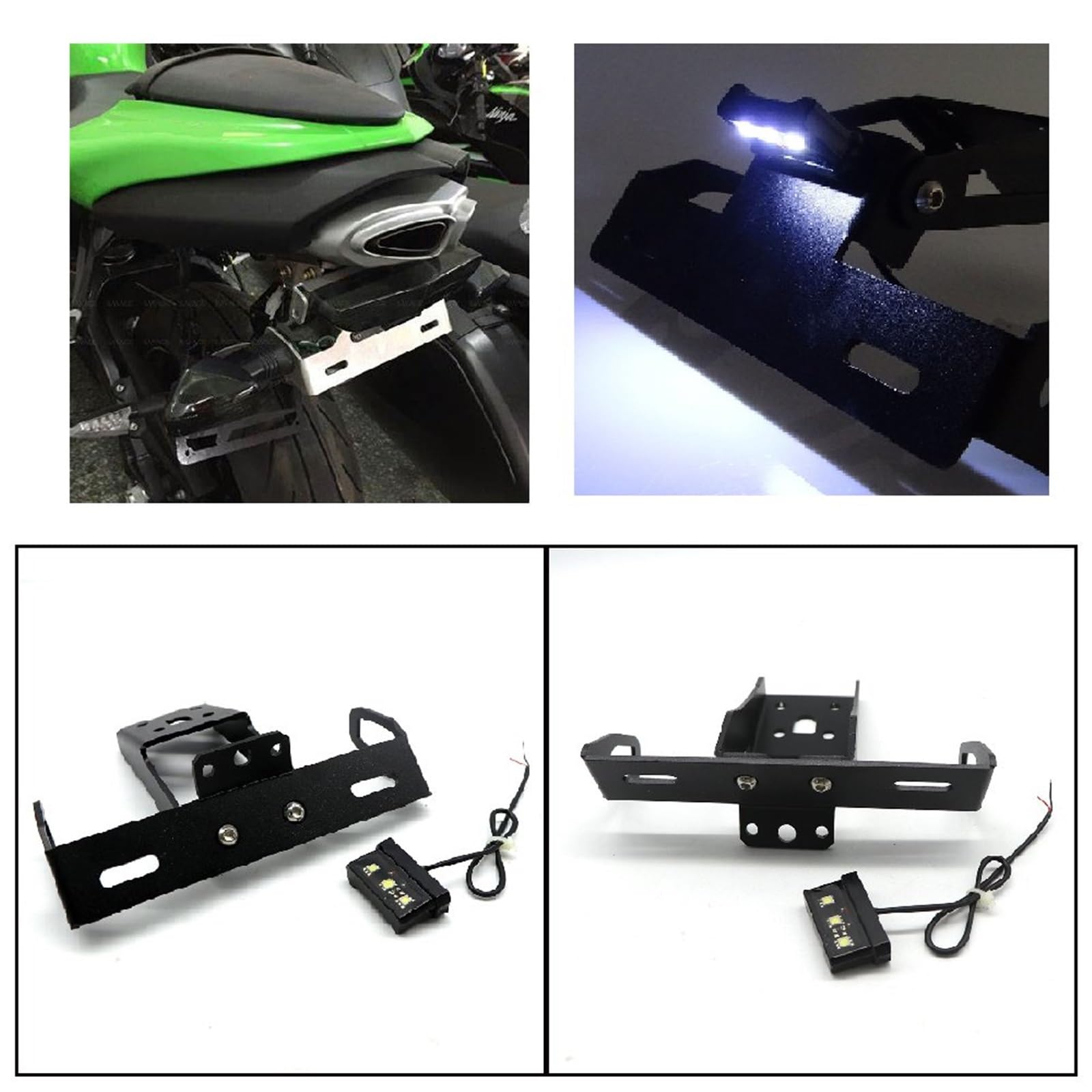 Portatarga Posteriore Moto Per ZX6R Ninja 636 ZX-6R ABS 2009-2018 Con LED Di Ricambio