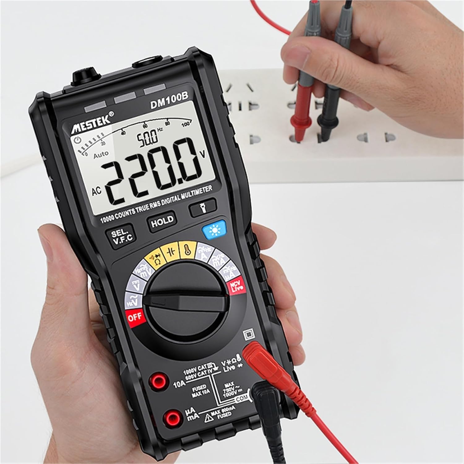 AC DC DM100B Professional NCV Digital Multimeter True RMS NCV Detection Multimeter Analog Multimeters