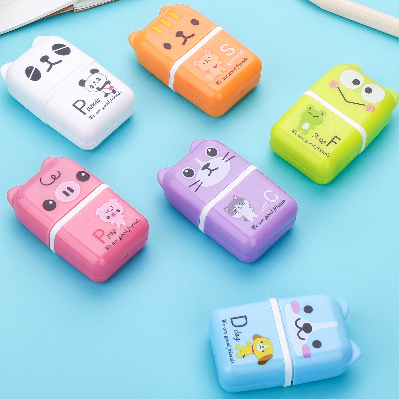 Amazon | cobee カートゥーンローラー消しゴム 子供用 6個 かわいい