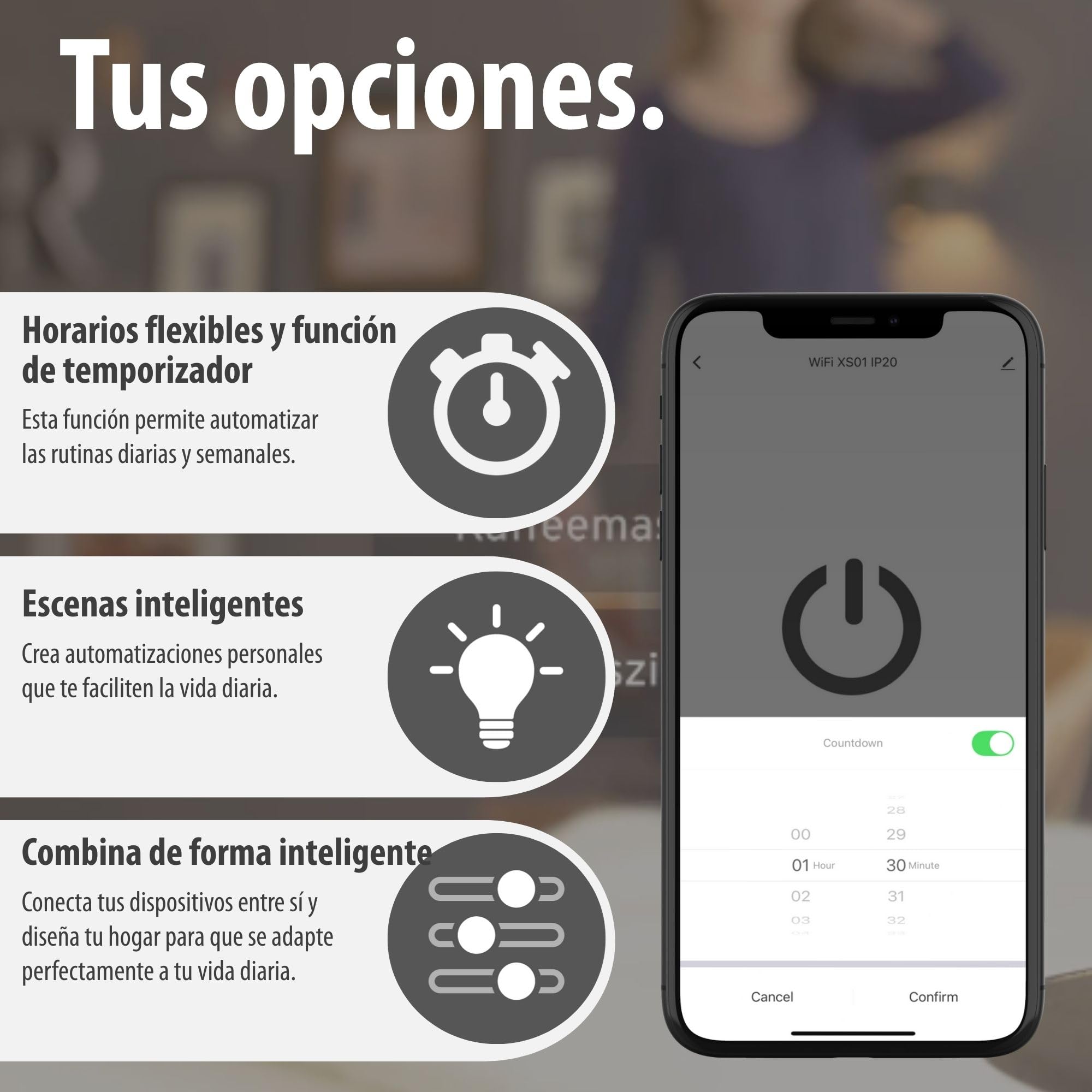 Brennenstuhl Connect Regleta Inteligente Eco-Line WS EL0102 con 6 Tomas programable (Regleta WiFi, Control por App o Voz, aplicación Gratuita, Compatible con Alexa y Google Assistant) Negro