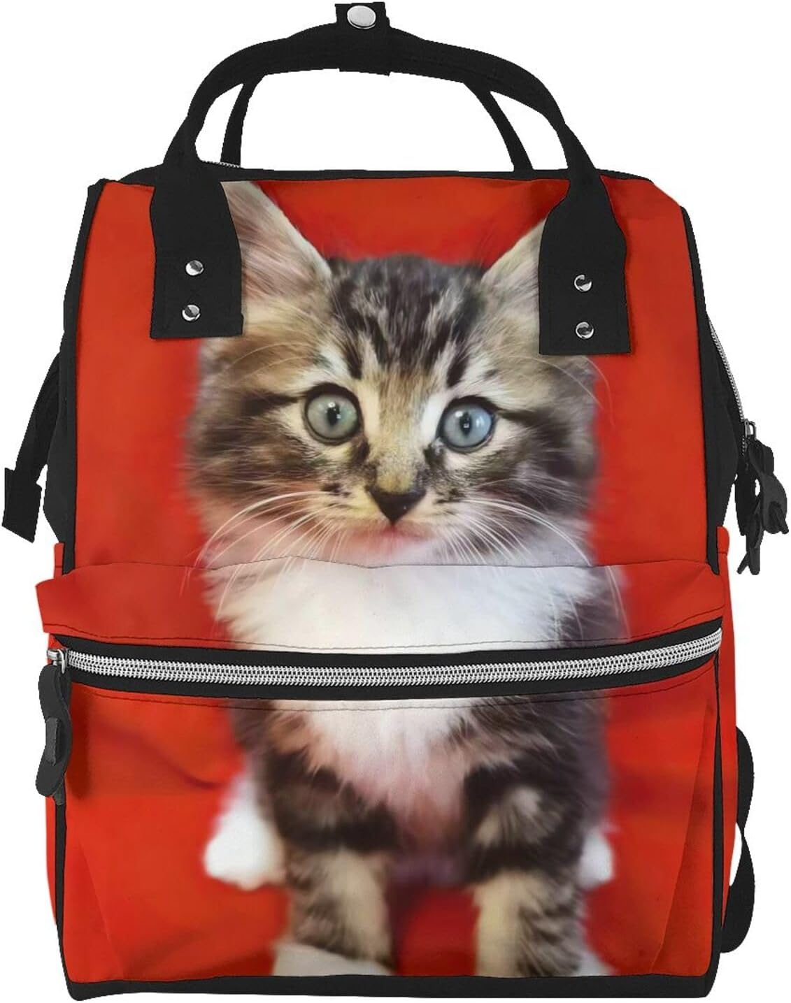 Cute Cat Diaper Bag Large Capacity Travel Backpack