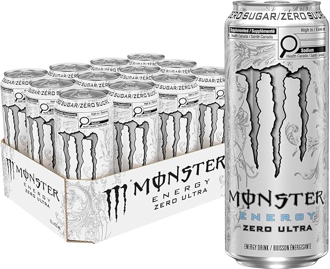 Monster Energy, Zero Ultra, 473mL Cans, Pack of 12