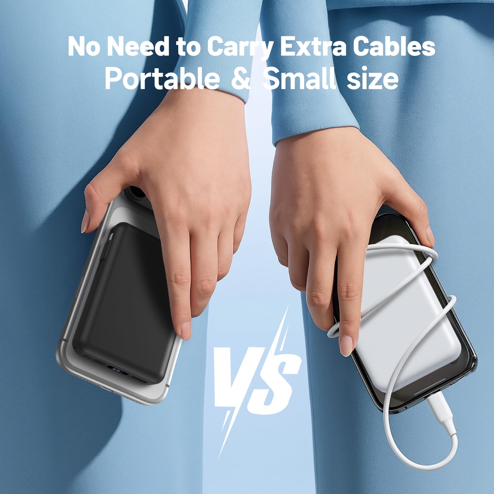 Powerbank Magsafe 10000mAh, Caricatore Portatile Magnetico Wireless 20W con Display LED per iPhone 17/16/15/14/13/12 Pro/Pro Max/Plus Nero