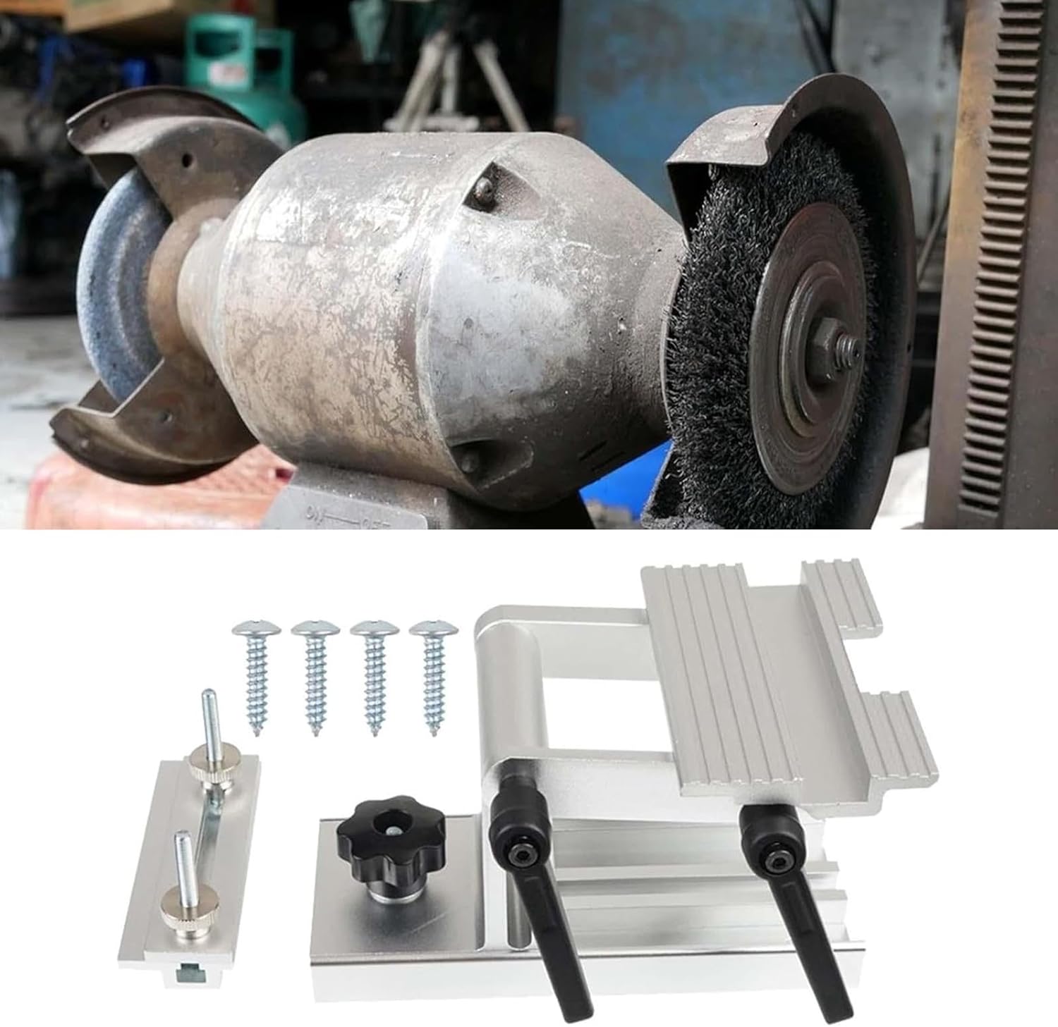 Tool Rest Sharpening Jig Adjustable Replacement for 6 8inch Benches Grinders and Sanders Pivoting Slide Flat Miter Benches Grinder Sharpening Jig