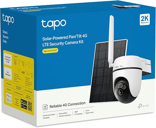 Tapo C615G KIT 4G LTE Überwachungskamera mit SIM-Kartenslot, 360° 2K-3MP Farbnachtsicht, kostenlose KI-Erkennung & Verfolgung, 2-Wege-Audio, IP65, lokaler Speicher, kein WLAN - 13