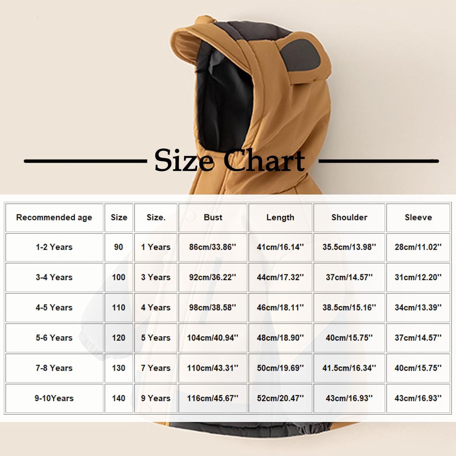 Toddler Girls Hooded Puffer Jacket with Bear Ear Winter Warm Down Coats Kids Color Block Padded Outerwear