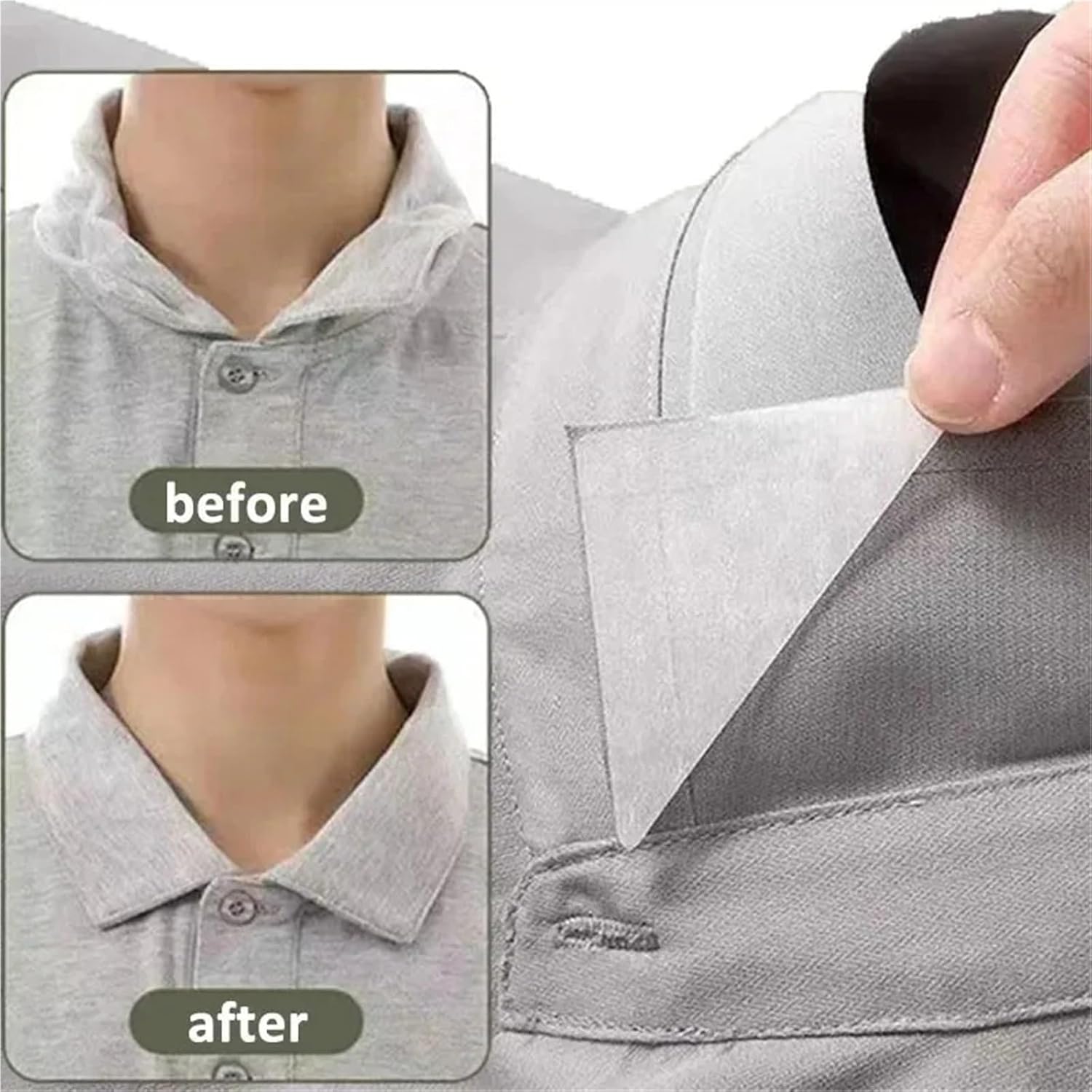 Shirt Collar Stays 60/180/300pcs Shirt Collar Paste Shape Triangle Brace Without Curling Fixed