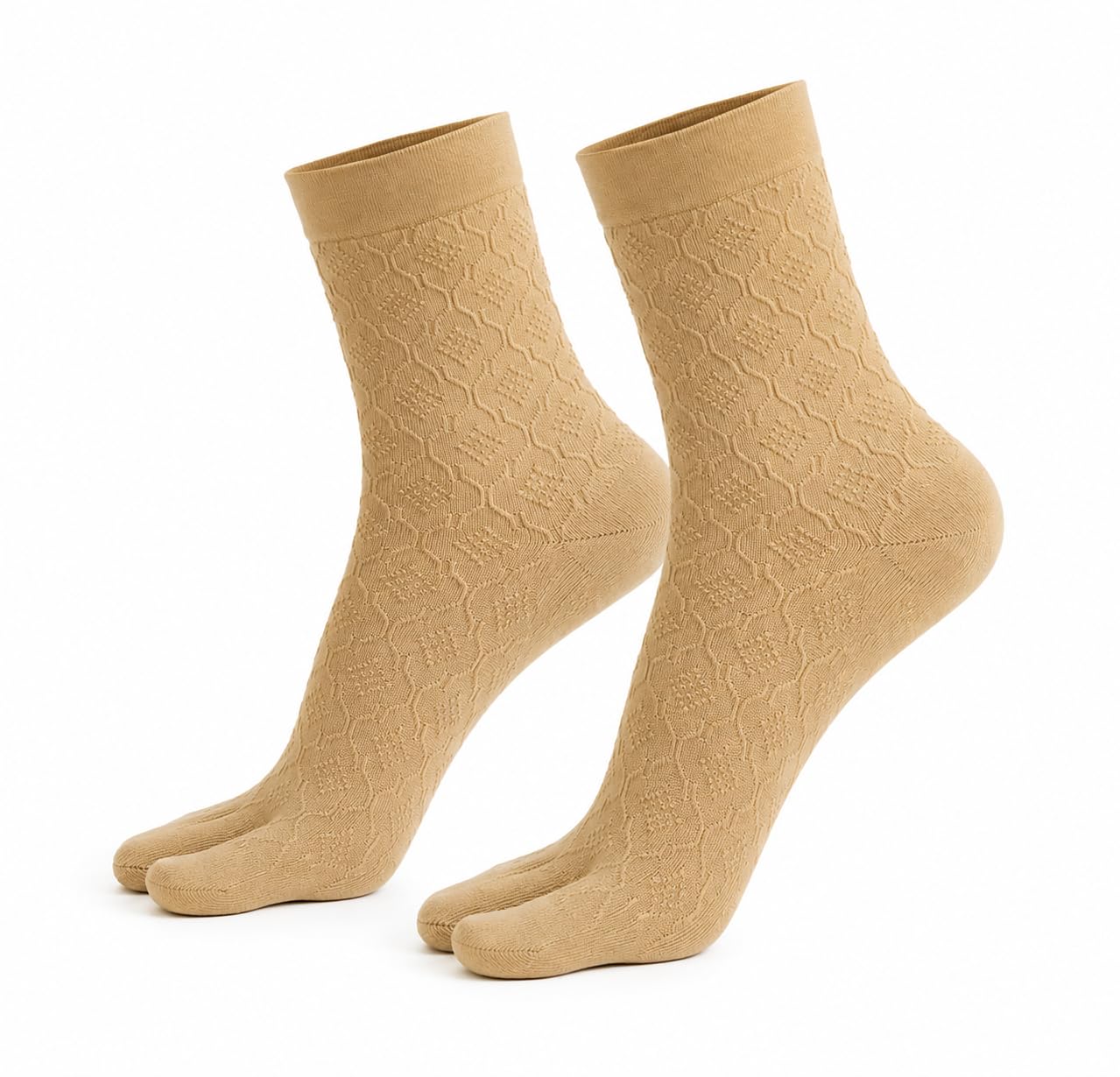 ally vinny Women’s Beige Tabi Socks | Pack of 4 Soft Cotton Blend Split-Toe Socks | Breathable & Stretchable Comfort Wear | Daily Use Skin socks-picture-32