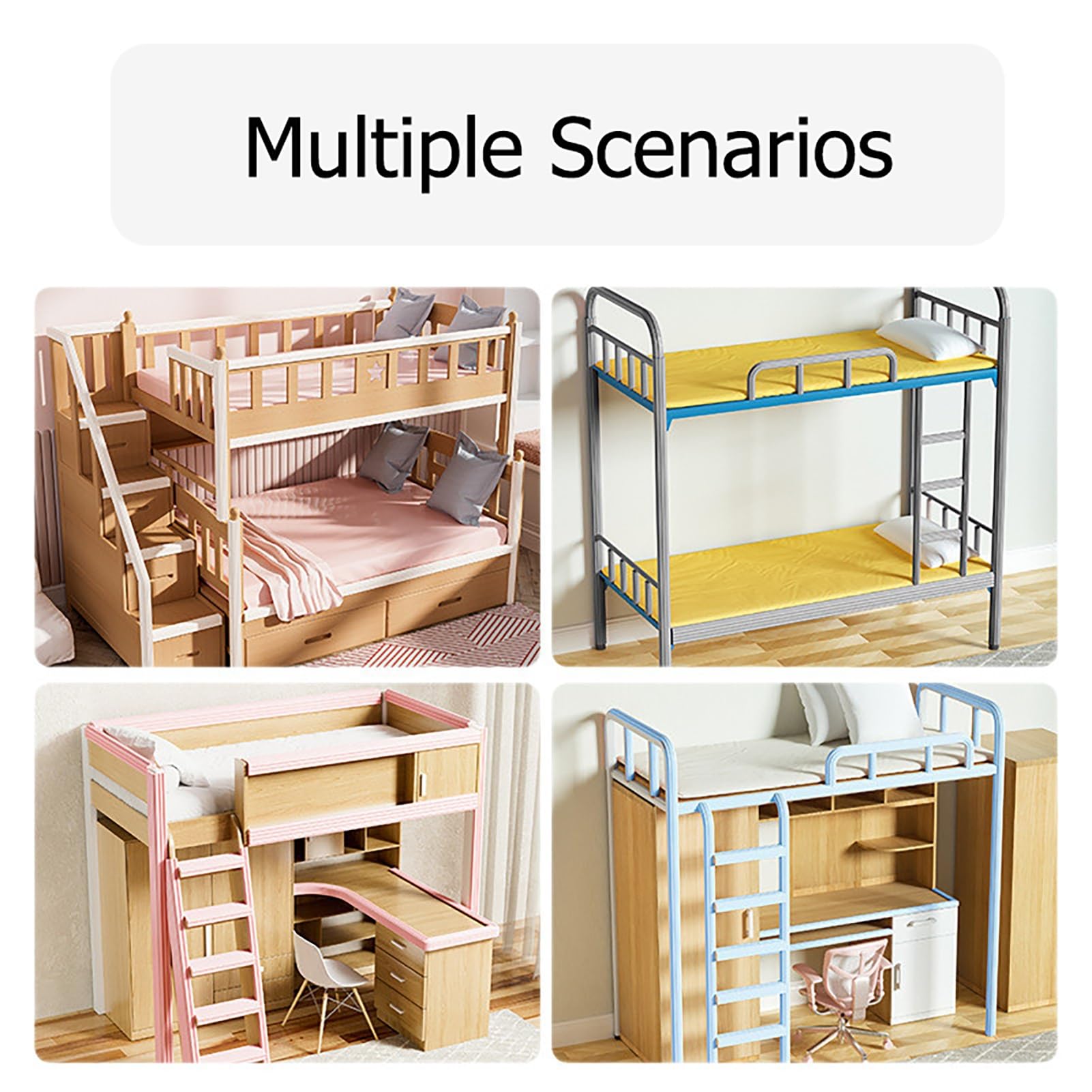 Weichschaum-Eckenschutz für 2 m Etagenbett, selbstklebend, Treppenpolster, 10 Stück, blau, bequem, fußsicher, ideal für Kinder und Familie