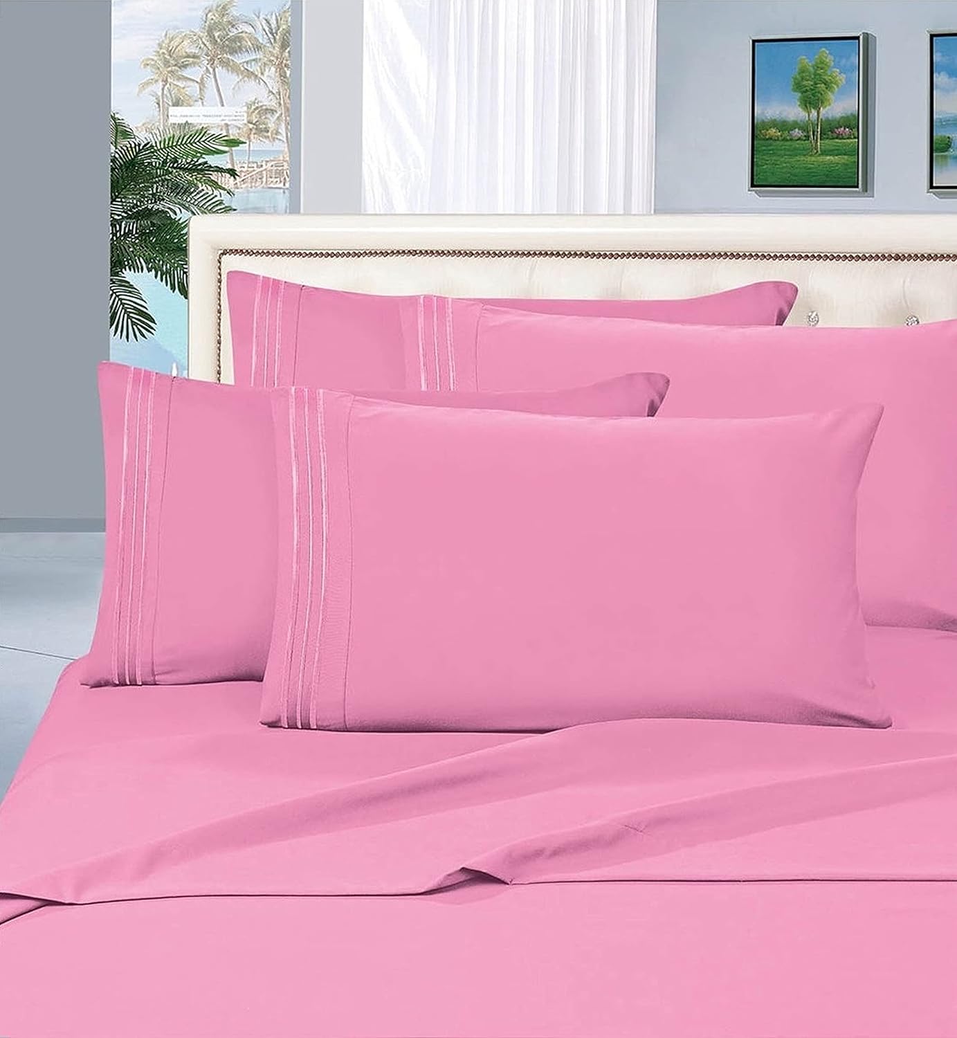 Luxury Silky-Soft 1800 Series Premium Collection - Wrinkle-Free 4-Piece Bed Sheet Set, Deep Pocket up to 16 inch, Queen Chocolate Brown