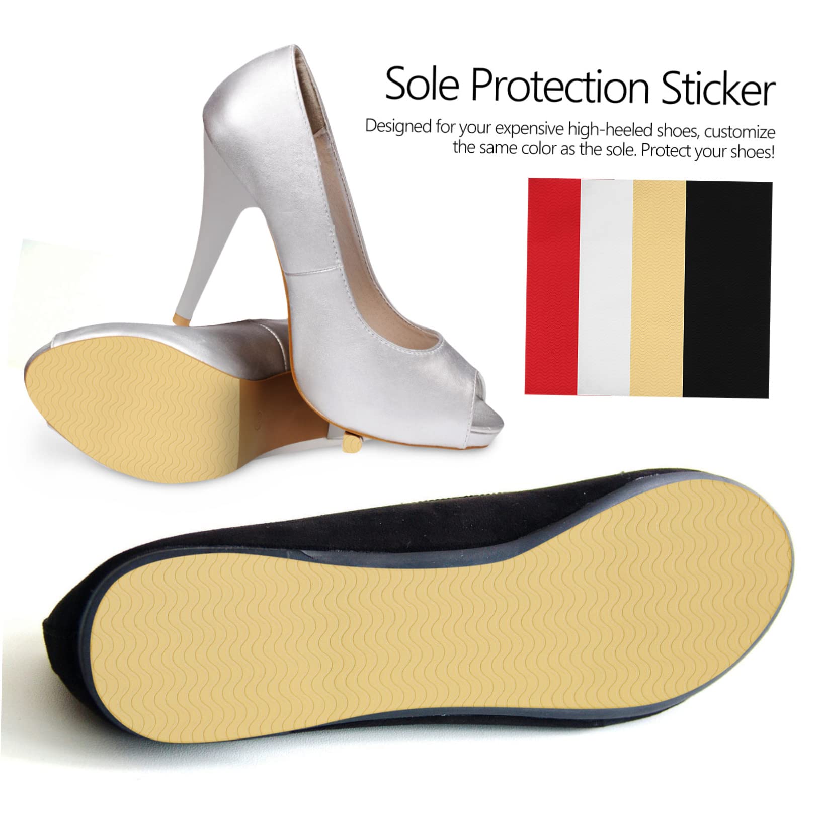 2 Sätze Schuhsohlen Schützer Selbstklebende Grips Für High Heels Rutschfeste Gummipads Rutsch Film Für Sportschuhe Geräuschreduzierung 4 Stücke * 2