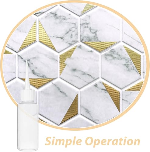 Miniatura 2 de EXCEART Botella aplicadora de punta de precisión, 4 unidades, 1.7 fl oz, botellas de gotero de líquido para apretar, dispensador de construcción de