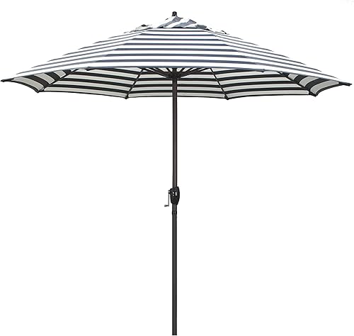 Vista 52 de Sombrilla California Umbrella de 9 pies, de olefina, con inclinación automática y mástil de aluminio bañado en bronce, Rojo, Rojo