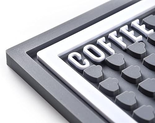 Miniatura 10 de Tapete de goma prémium para café y café expreso, antideslizante, absorbente y multiusos, decoración de accesorios para cafetera, tapete para