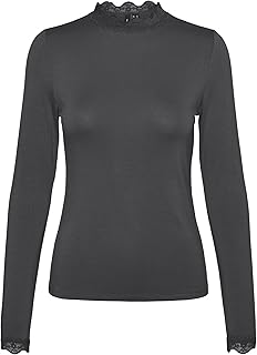 VERO MODA Womens Rosa High-Neck Lons-Sleeves Classic (pack of 1)