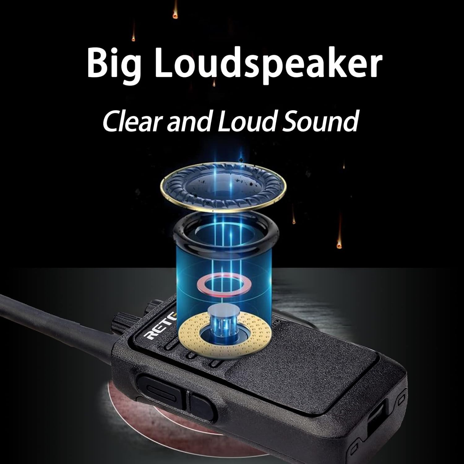 Retevis RT17 Walkie-Talkies for Adults Long Range,Portable 2 Way Radio with Earpiece and Mic,Rechargeable Two Way Radios with USB Charging Base, for Industrial Jobsite Restaurant Commercial(10 Pack) : Electronics