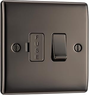 BG Electrical NBN50-01 Switched Fused Connection Unit, Black Nickel, 13 Amp