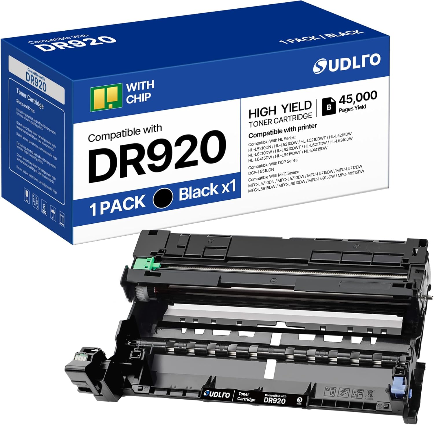 SUDLTO DR920 Drum Unit DR920 Replacement for Drum DR920 DR-920 to Compatible with HL-L6210DW HL-L6210DWT HL-L6310DW HL-L5210DW HL-L5210DWT HL-L5210DN(1 Black, Not Toner)