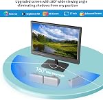 Othoig 17 de pouce TV,petit HD Écran large LED avec Antenne,Digital ATSC Tuner-libre HD Chaînes locales,HDMI VGA USB Port,12 Câble de chargeur volt/puissance CA TV pour Camping, Caravane et Cuisine