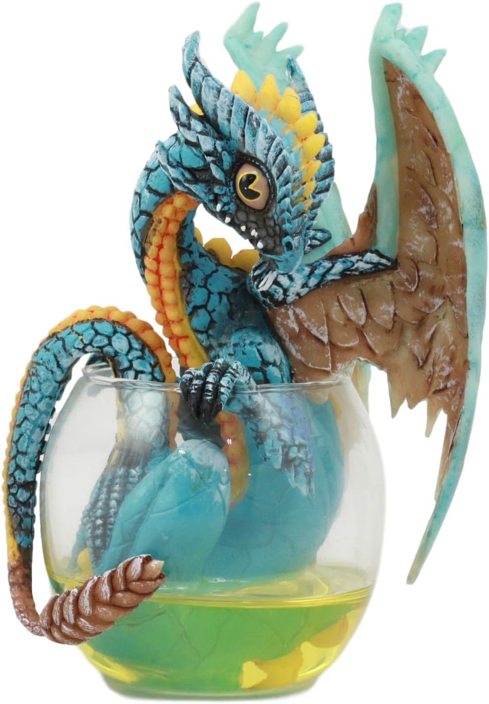 Ebros Drunken Beverage Spirit Dragon Statue 7.75" Tall Medieval Renaissance Fantasy Decor Figurine (Whiskey Dragon)