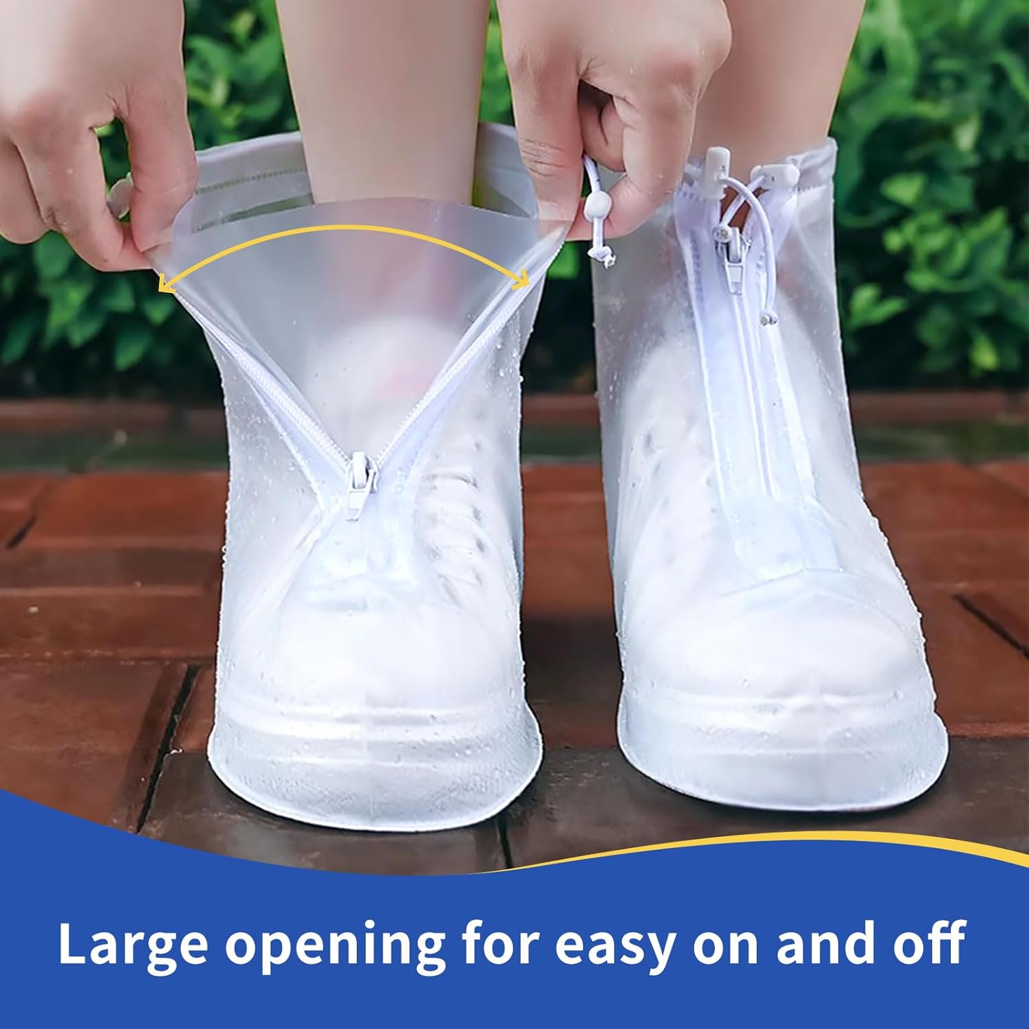 Waterproof Shoes Cover, Rain Boot Shoe Covers, Reusable Women Men PVC Sole Overshoes Galoshes Protectors for Cycling Camping Outdoor Travel - Image 5