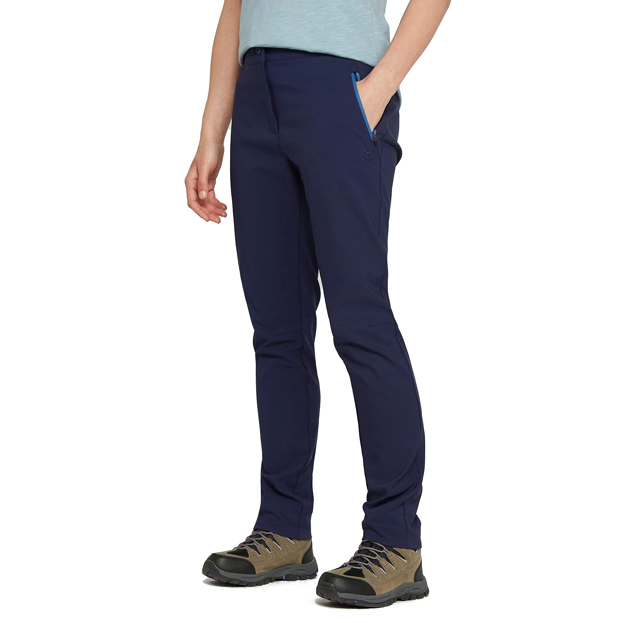 Peter Storm Women's Navy Pace Walking Trousers, 4-Way Stretch, Water Repellent, Knee Articulation, 90% Polyester 10% Elastane (Uk, Numeric, 8, Regular, Regular, )