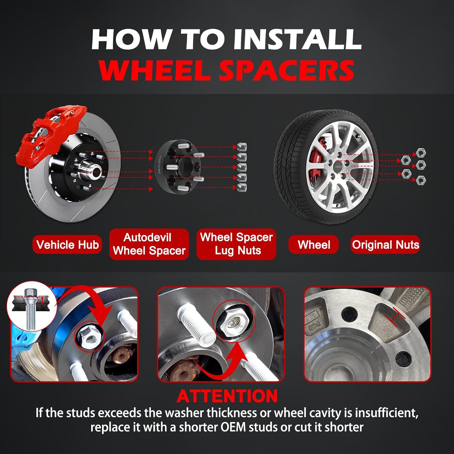 6x5.5 Wheel Spacers 1.5 inch (6x139.7mm) PCD 93.1mm Hub Bore M12x1.5 Studs Aluminum CNC Wheel Adapters 4pcs Car Wheel Accessories Parts Fit for Ranger Bronco Ranger Eudm 2011-2021 Up Model