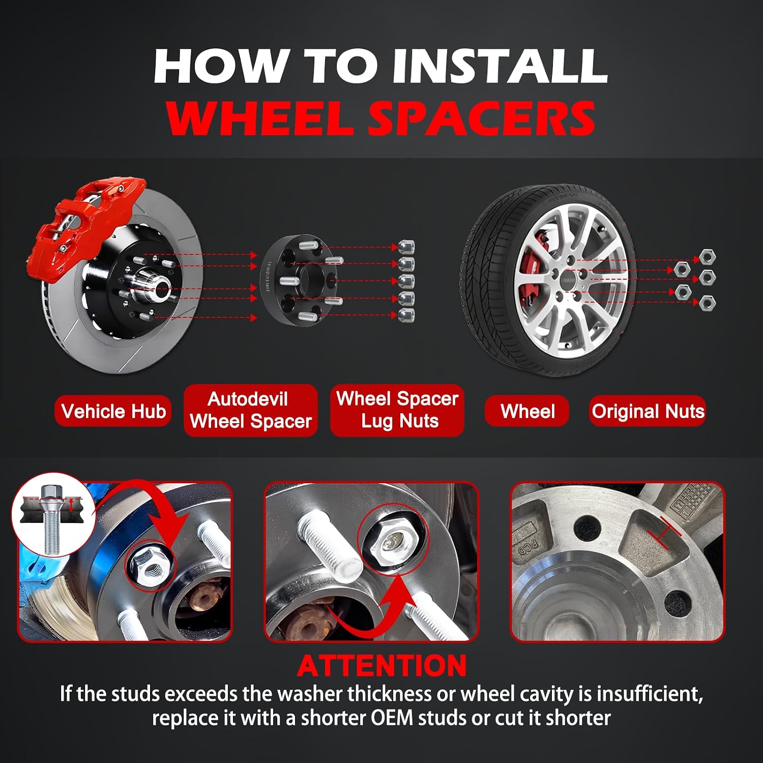 6x5.3 Wheel Spacers 2 inch (6x135mm) PCD 87.1mm Hub Bore M14x1.5 Studs Aluminum CNC Wheel Adapters 4pcs Car Wheel Accessories Parts Fit for Expedition F150 Lobo Navigator 2015-2025