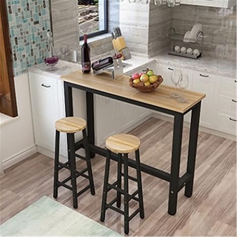 Amazon バーカウンターテーブル ウォールバーテーブルホームリビングルームのパーティションバルコニーバーカウンターミルクティーショップ高テーブルと椅子の組み合わせロングテーブル ホーム オフィス ラウンジ キッチン リビング ルーム カフェ パブ用 色 Beige