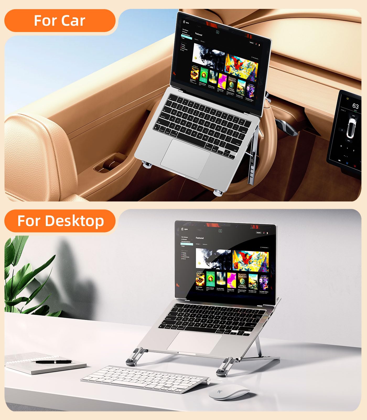 Auto-Laptophalterung, Lenkradablage, höhenverstellbar, Auto-Schreibtisch für Laptop, Computer, Tablet, faltbarer tragbarer Schoß-Laptop-Ständer für Auto, Fahrzeug, Arbeitsplatz, Zubehör, LKW