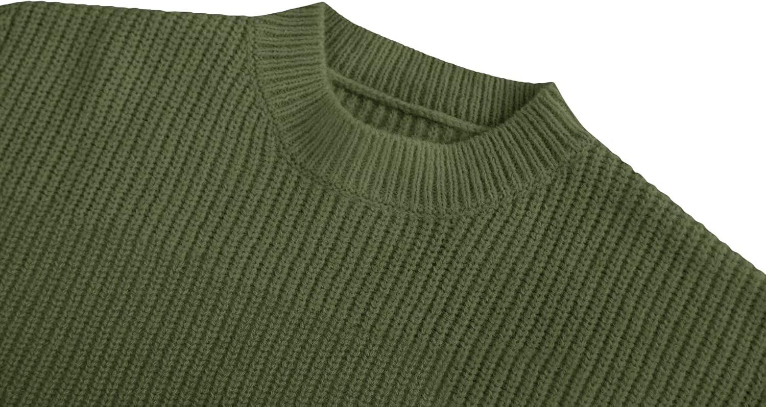 Hestenve Girl's Long-Sleeve Knitted Dress Pullover Long Sweater Bodycon Dresses Winter Christmas Clothes for Kids - Image 2