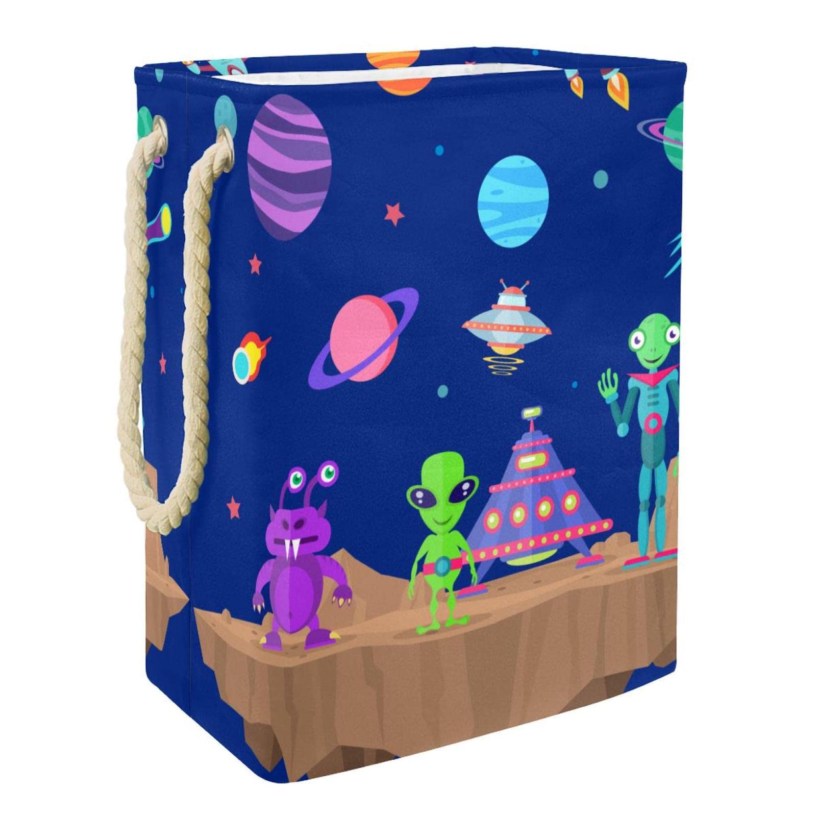 Grand panier à linge personnalisé avec poignées pour rangement chambre