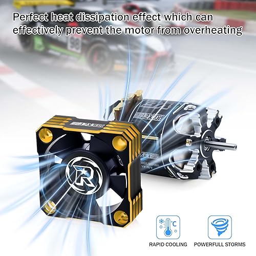 Miniatura 4 de Surpass Hobby - Ventilador de refrigeración de motor de aluminio de 1.181 x 1.181in, disipador de calor Rc de 28000 RPM ESC para 540 motores RC