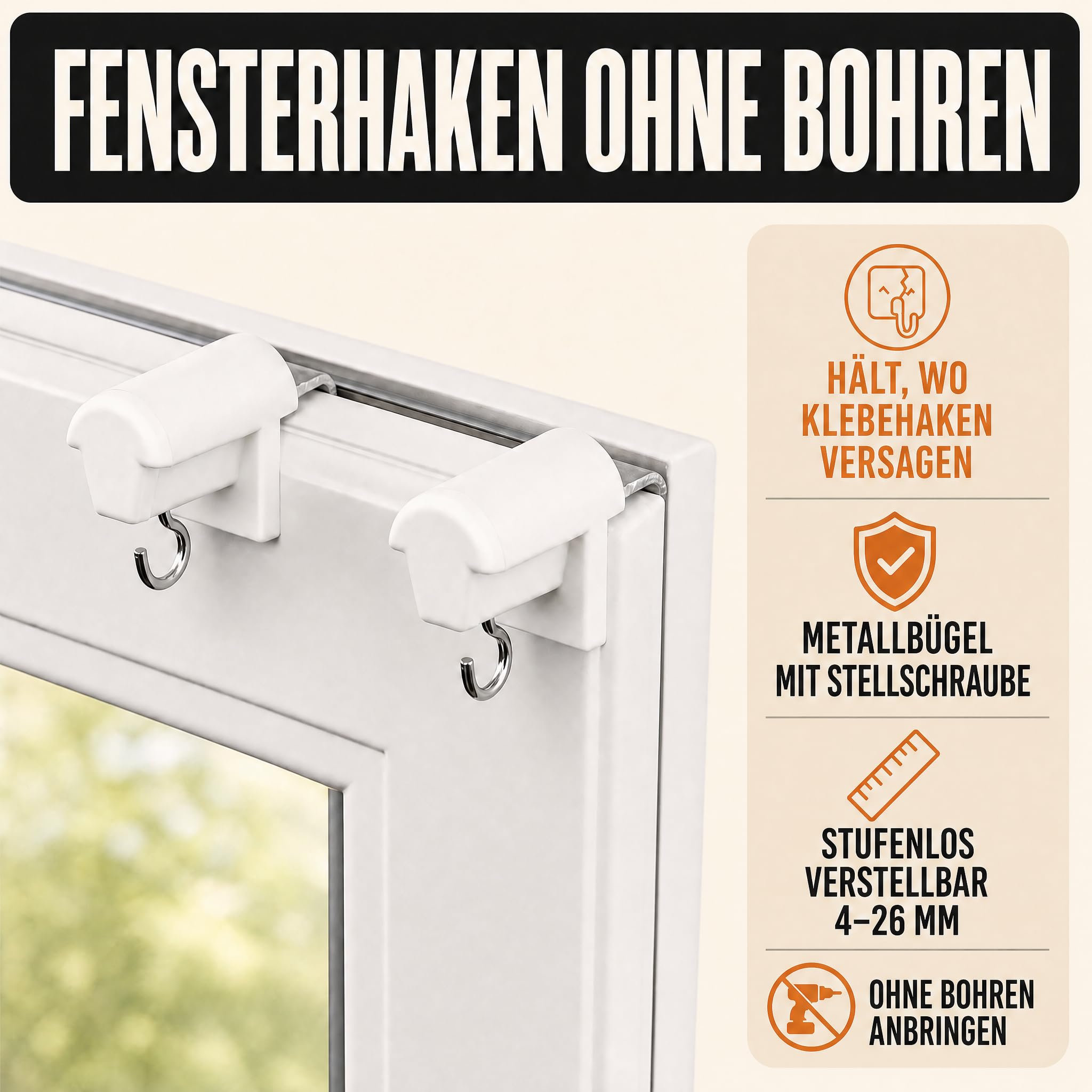 Soportes adhesivos para montaje de persianas MF, BFX25, WFX25