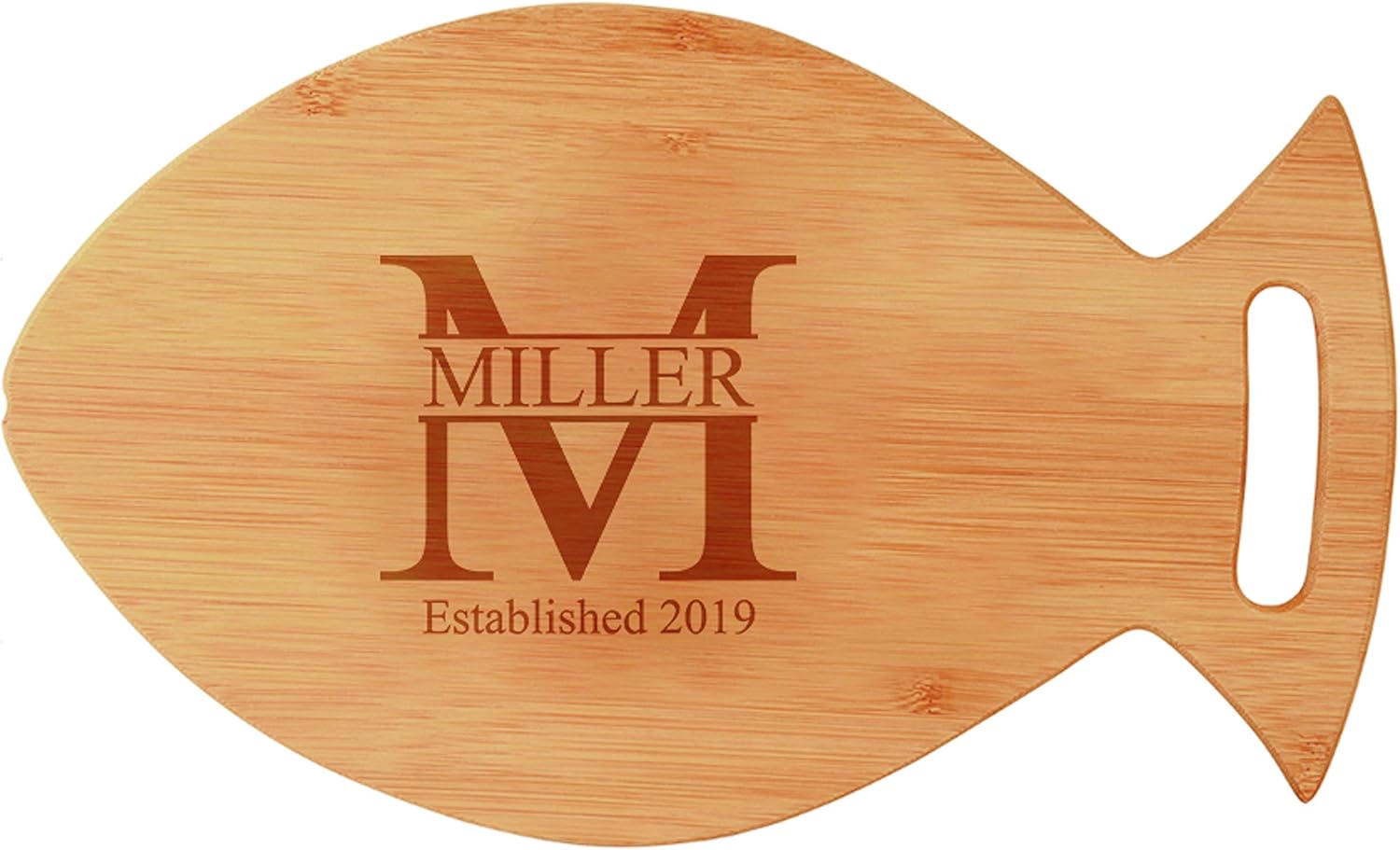 Animal Shape Personalized Miller Bamboo Cutting Board (Cow)