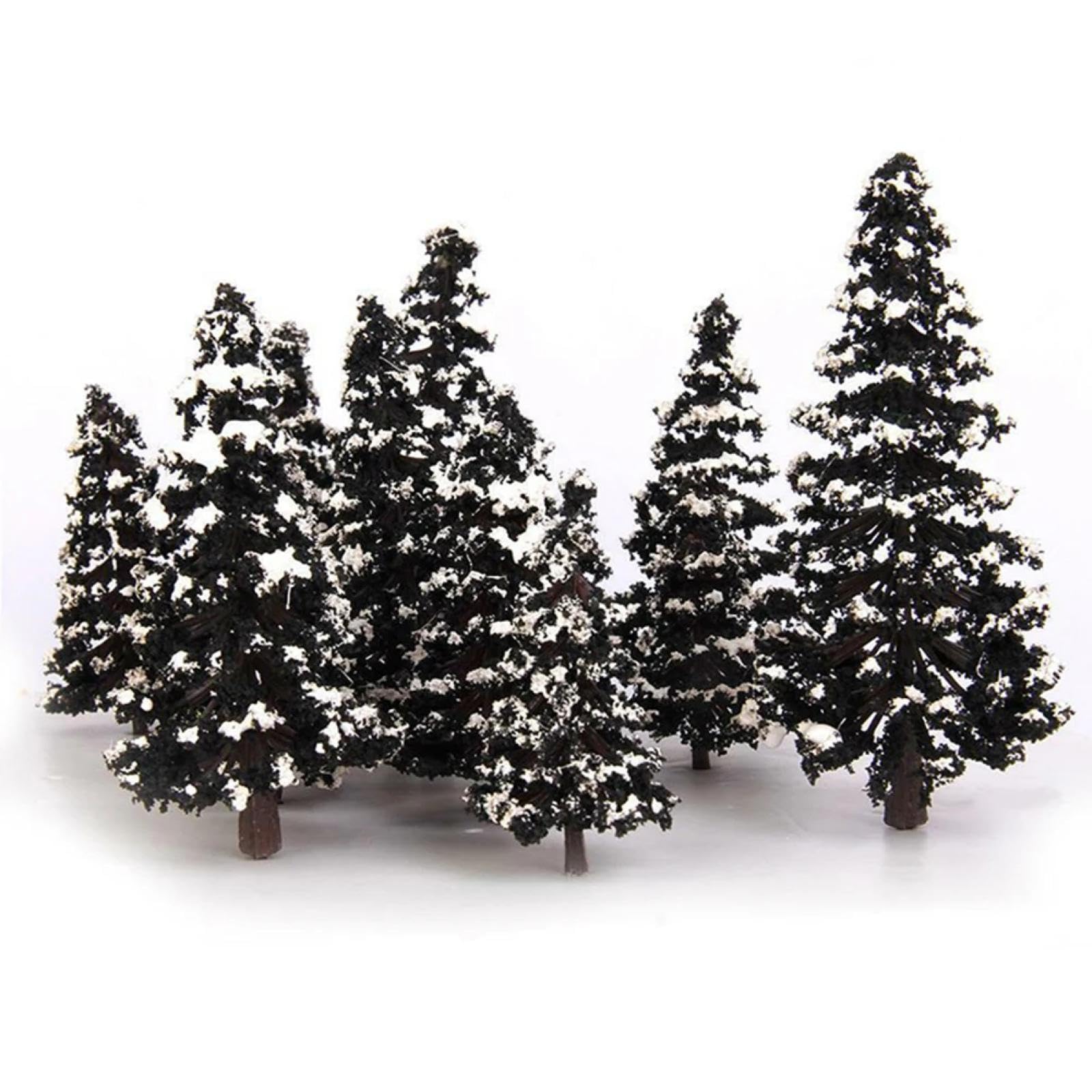 Lot De 4 Arbres Miniatures PERSELOSO – 7,5 Cm – Paysage Table De Sable – Modèle En Plastique – Décoration DIY