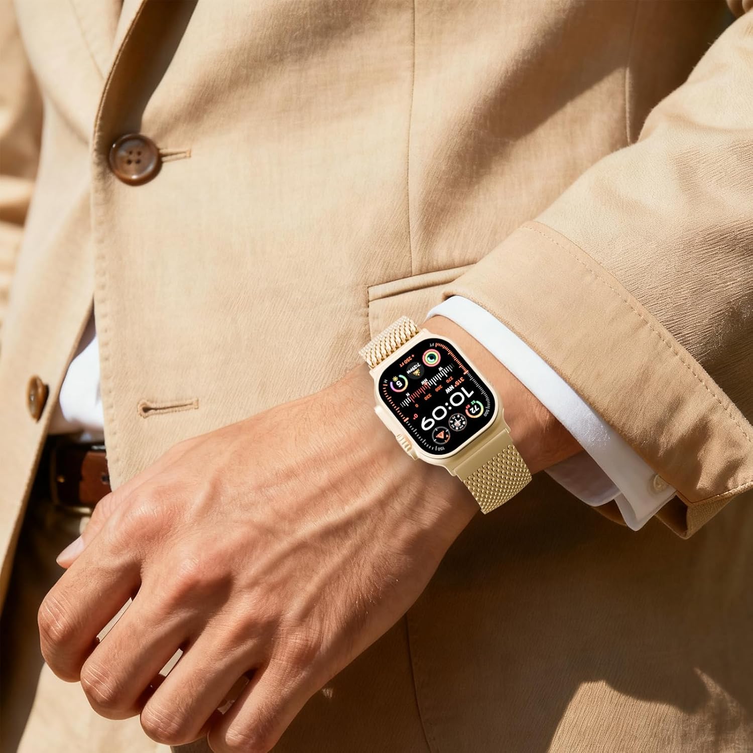 TRA Milanese Loop Band Compatible with Apple Watch 49mm 46mm 45mm 44mm 42mm Men Women, Stainless Steel Mesh Metal Magnetic Clasp Strap for iWatch Series 11 10 9 8 7 6 5 4 3 2 1 Ultra SE - Image 5