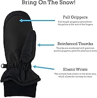 Vista 4 de N'Ice Caps - Manoplas impermeables con Thinsulate, para bebés o niños pequeños, manoplas de nieve, para el invierno, fáciles de poner