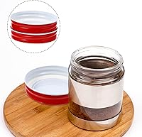 Vista 5 de Hemoton Tapas de repuesto para frascos, 12 tapas de conservas de boca ancha de 2.756 in de ancho, tapas reutilizables para frascos de masón, tapas