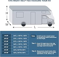 Vista 8 de Cubierta para autocaravana Clase C - Mejorada de 7 capas antidesgarro para autocaravana de 16-20 pies, impermeable para invierno, anti-UV, a prueba