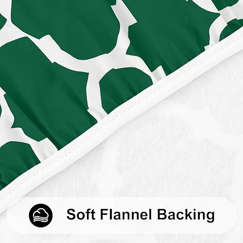 Miniatura 276 de Smiry - Mantel redondo de vinilo ajustable con bordes elásticos y parte trasera de franela, mantel de vinilo impermeable, lavable, diseño enrejado