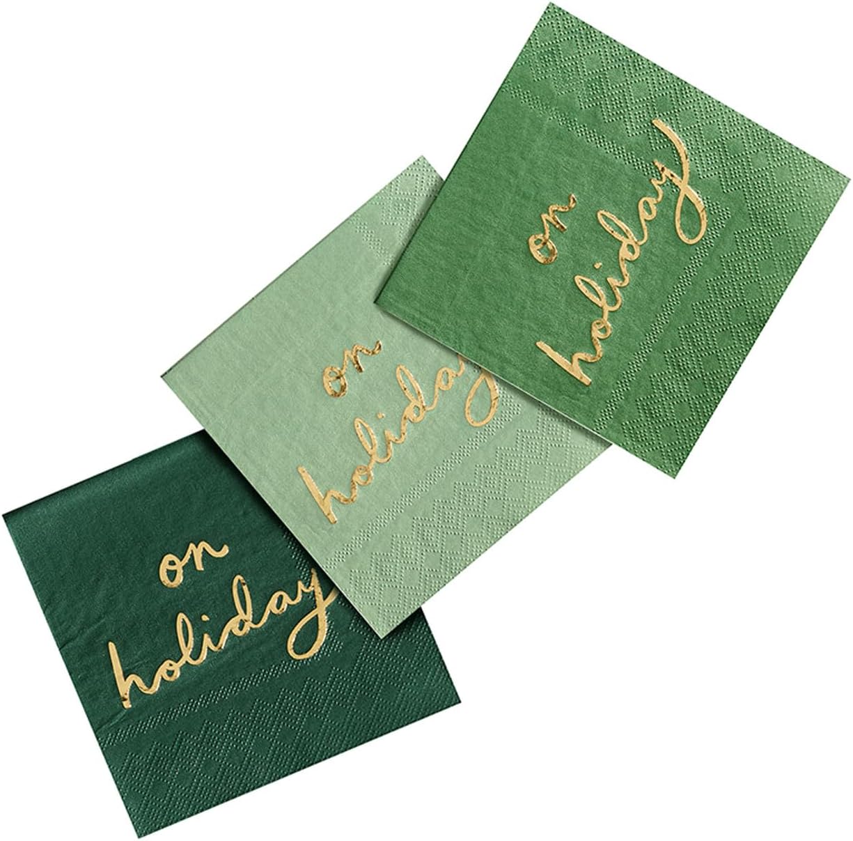 Santa Barbara Design Studio Christmas Napkin - Pack of 20 Decorative Disposable Paper Holiday Napkins, 5" x 5" Cocktail Size, Gold Foil Jingle Bells