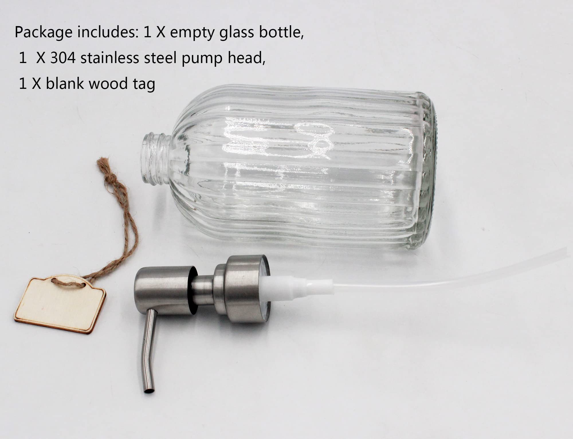 Dispenser Sapone Vetro Funly Mee - Pompa Acciaio Inox 304 Antiruggine Blu - Foto 8