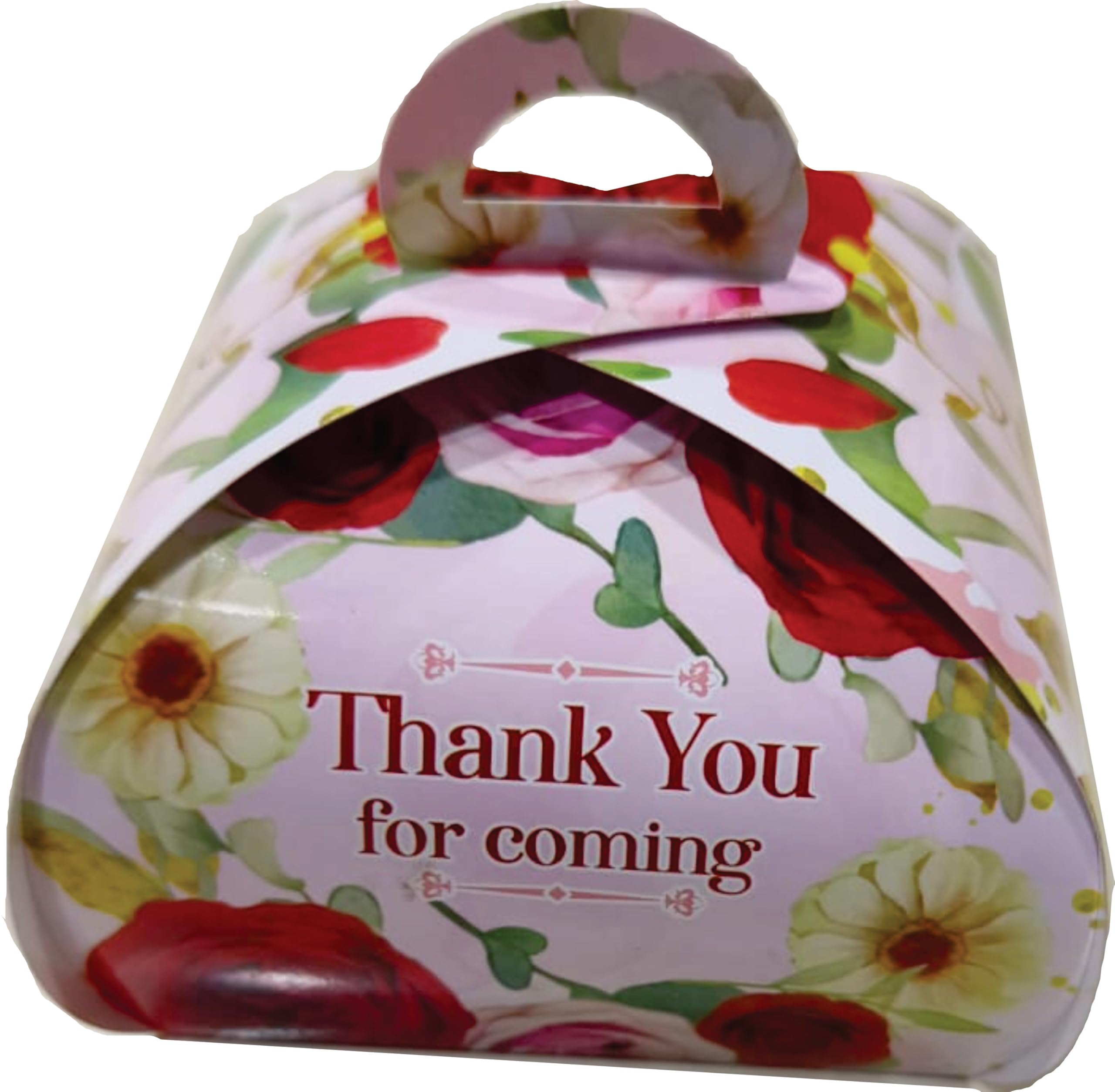 THANK YOU FOR COMING flower designed boxes (10 qty.). Boxes best for packing sweets, snacks and return gift. Perfect for birthday parties,Festival party,wedding parties, kitty & family parties